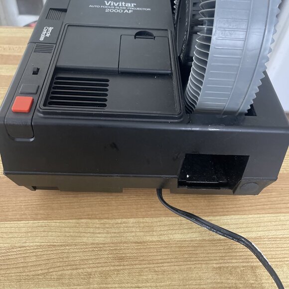 Vivitar Autofocus Slide Projector 2000AF Auto Focusing 35mm Working, Needs Bulb - Picture 4 of 11